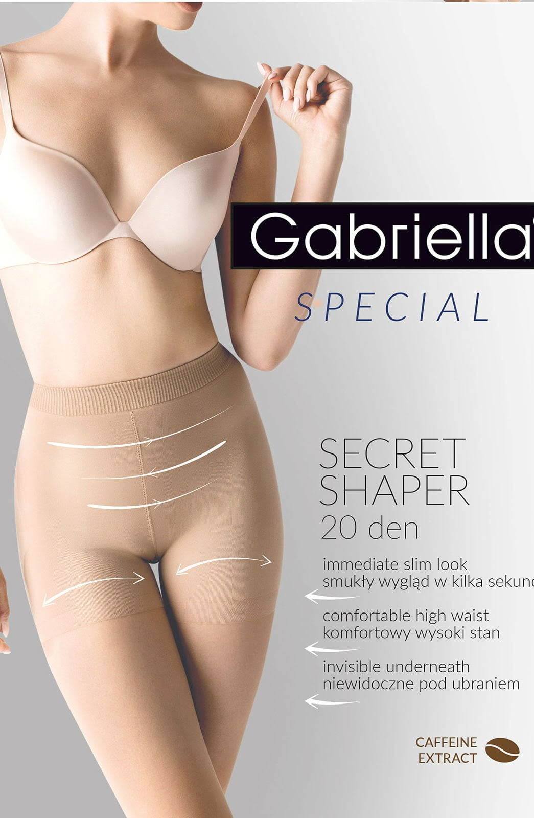 Gabriella Secret Shaper Black High Waist Slimming Tights with Cellulite Reduction