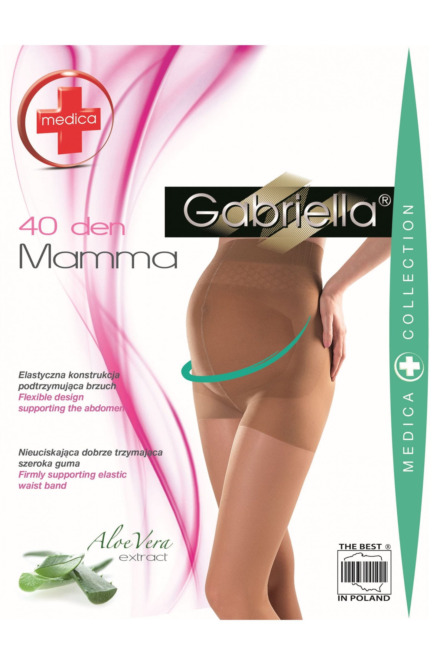 Gabriella Classic Mamma 40 Denier Beige Tights for Pregnant Women Comfortable