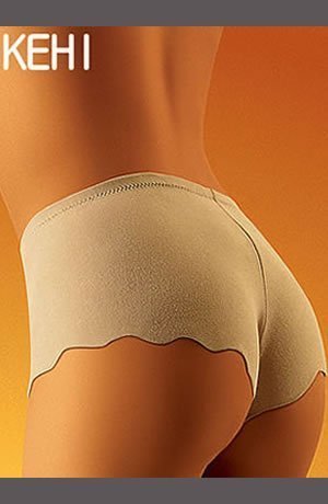 Wolbar Kehi Beige Shorts with Scalloped Edges Comfortable Fit