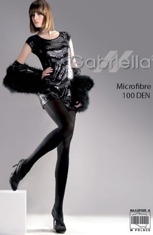 Gabriella Classic Microfibre Opaque Black Nero Tights