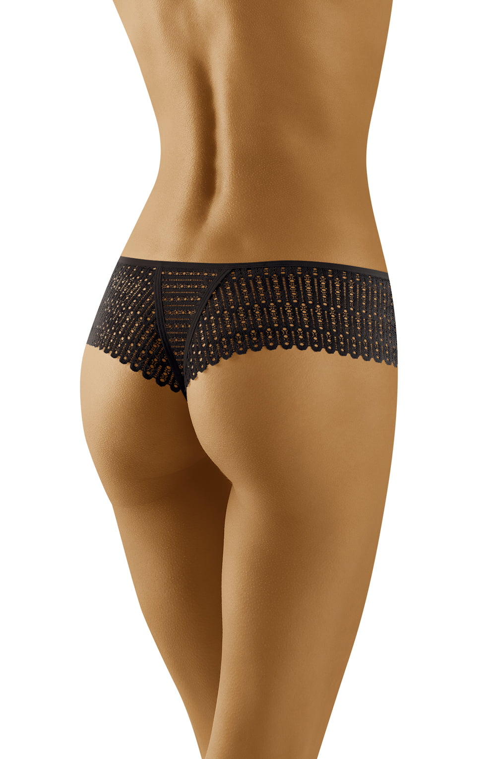 Wolbar Curanta Black Lace Matching Brief with Bow in Gift Box Packaging
