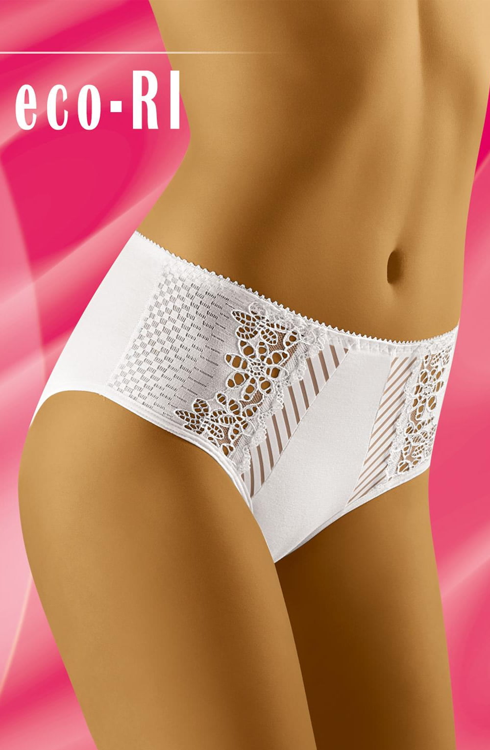 Wolbar Eco-RI White Maxi Brief with Center Front Panel High Cotton Content