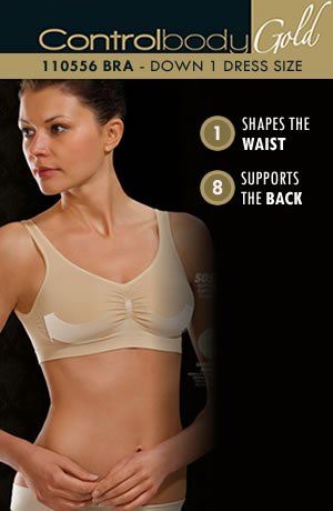 Control Body Medium Support Bra with Adjustable Straps for Comfort