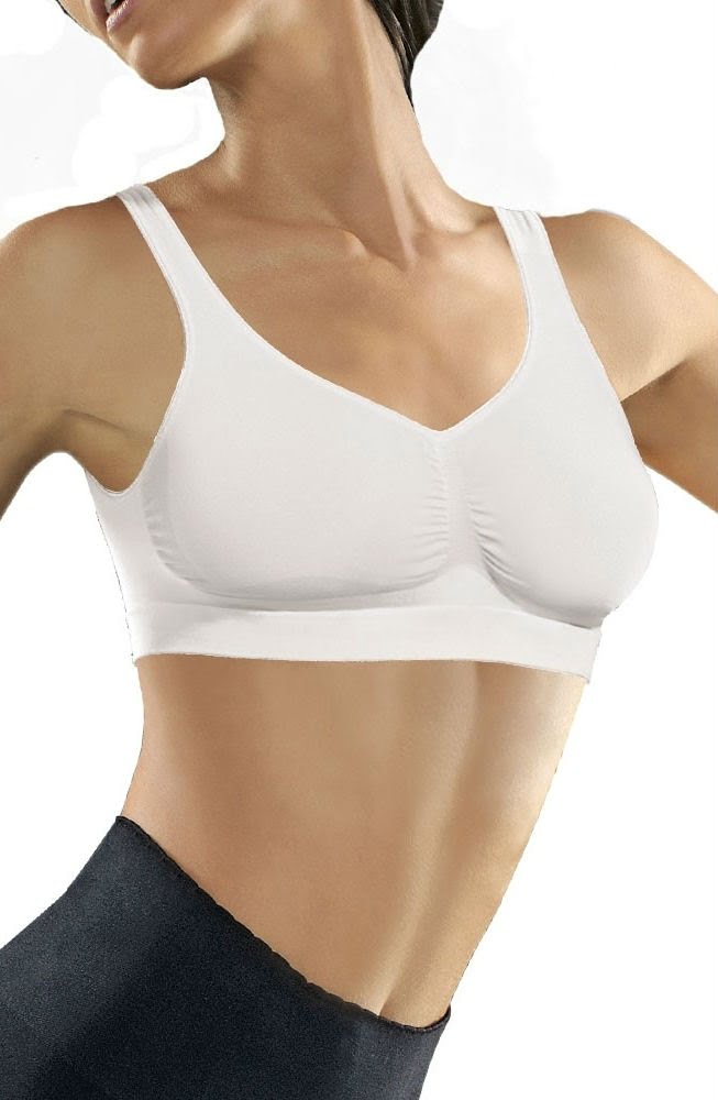Control Body Medium Compression Seamless Push Up Bra Bianco No Underwire Comfort