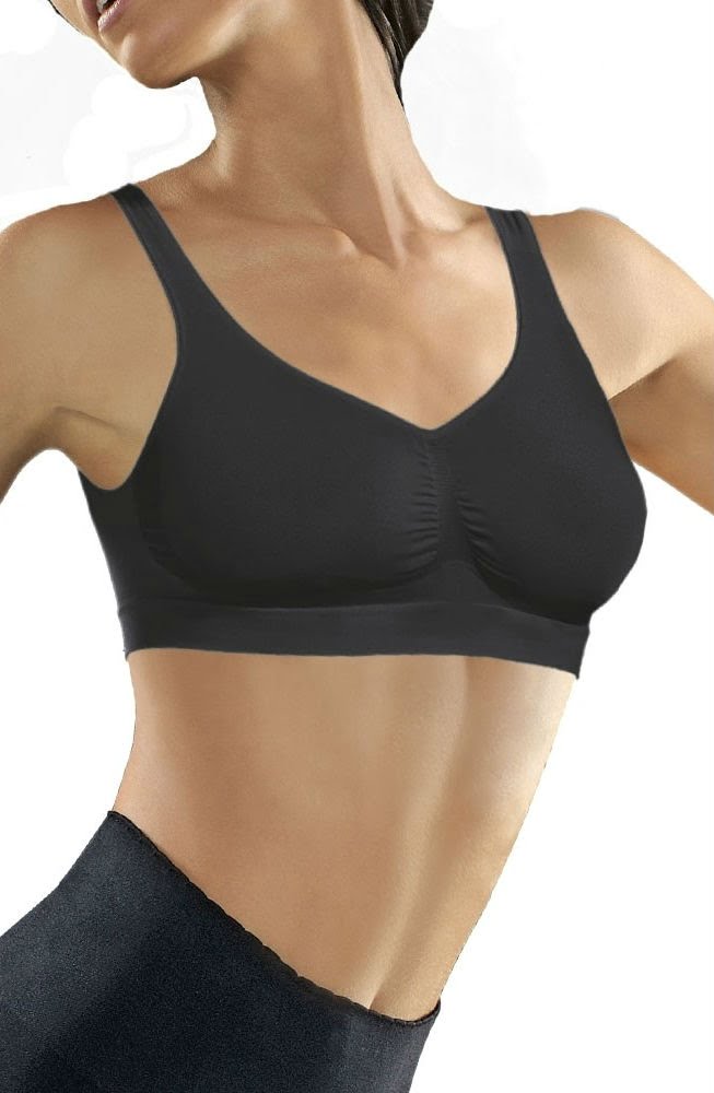 Control Body Medium Compression Seamless Push Up Bra Nero No Underwire Comfort