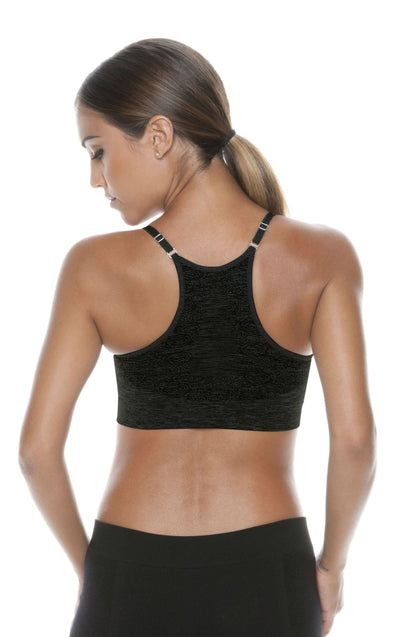 Control Body Sports Bra Nero with Adjustable Straps and Breathable Fabric for Active Wear