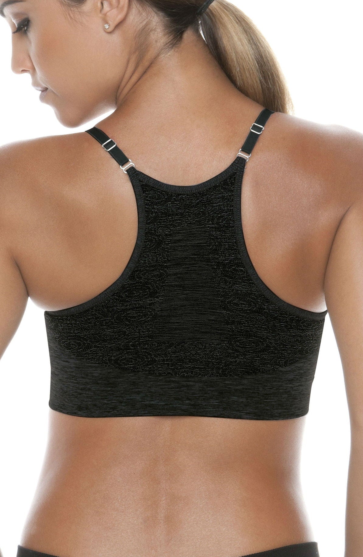Control Body Sports Bra Nero with Adjustable Straps and Breathable Fabric for Active Wear