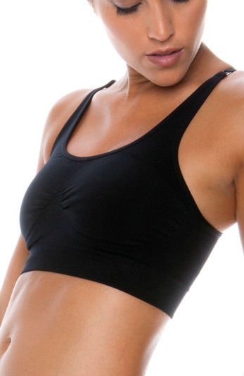 Control Body Sports Bra Nero with Adjustable Straps and Breathable Fabric for Active Wear