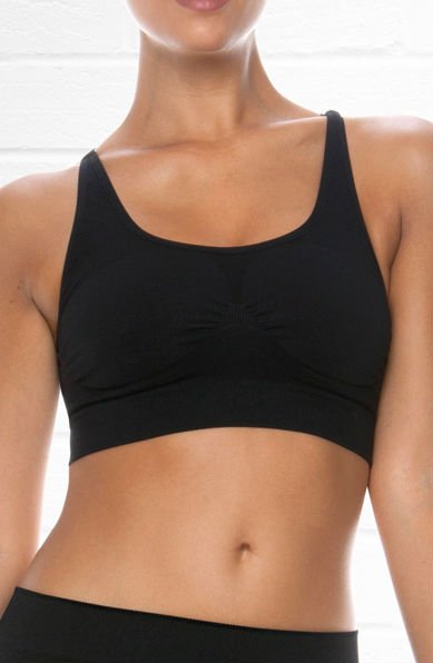 Control Body Sports Bra Nero with Adjustable Straps and Breathable Fabric for Active Wear