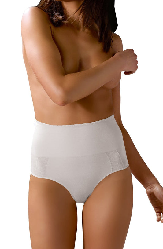 Control Body Shaping Brief Bianco with Moderate Compression and Waist Silicone Grip