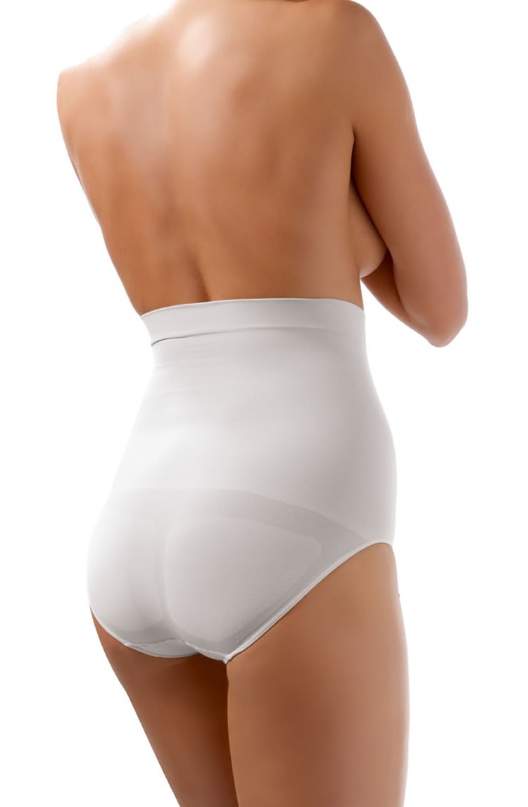 Control Body High Waist Shaping Brief Bianco Firm Compression Support