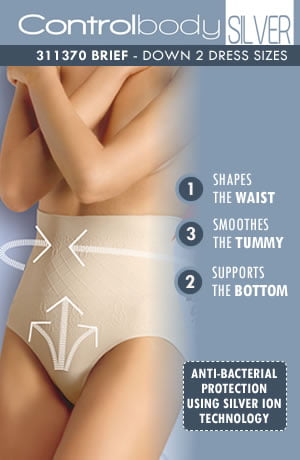 Control Body High Waist Shaping Brief with Firm Compression and Antibacterial Microfiber