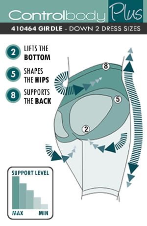 Control Body Girdle Bianco – Firm Compression Waist Shaper and Tummy Smoother