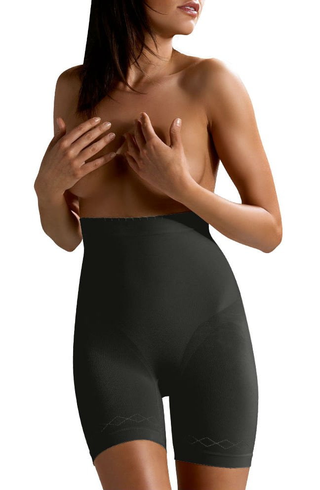 Control Body Short Modellante Nero Alta Compressione con Supporto in Microfibra