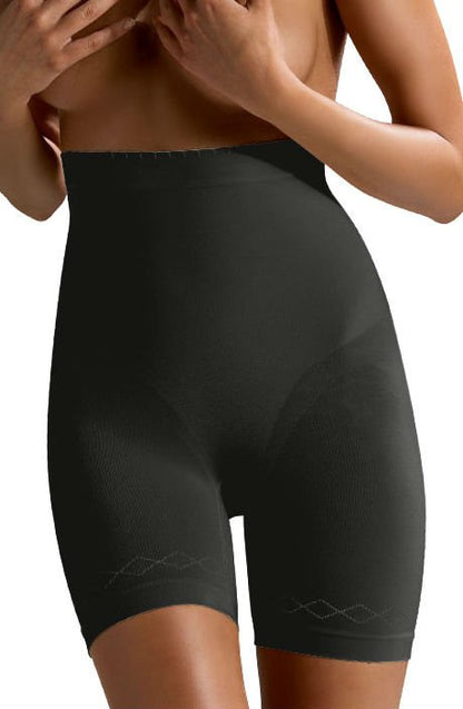 Control Body Short Modellante Nero Alta Compressione con Supporto in Microfibra