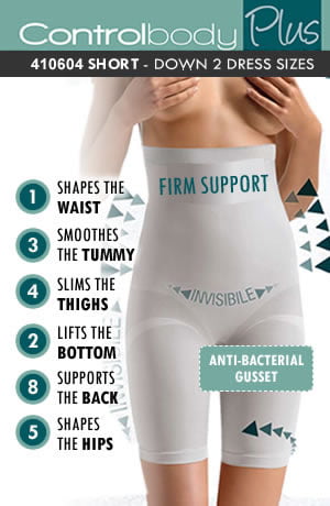 Control Body High Waist Long Shaping Shorts Slimming Tummy and Thigh Support