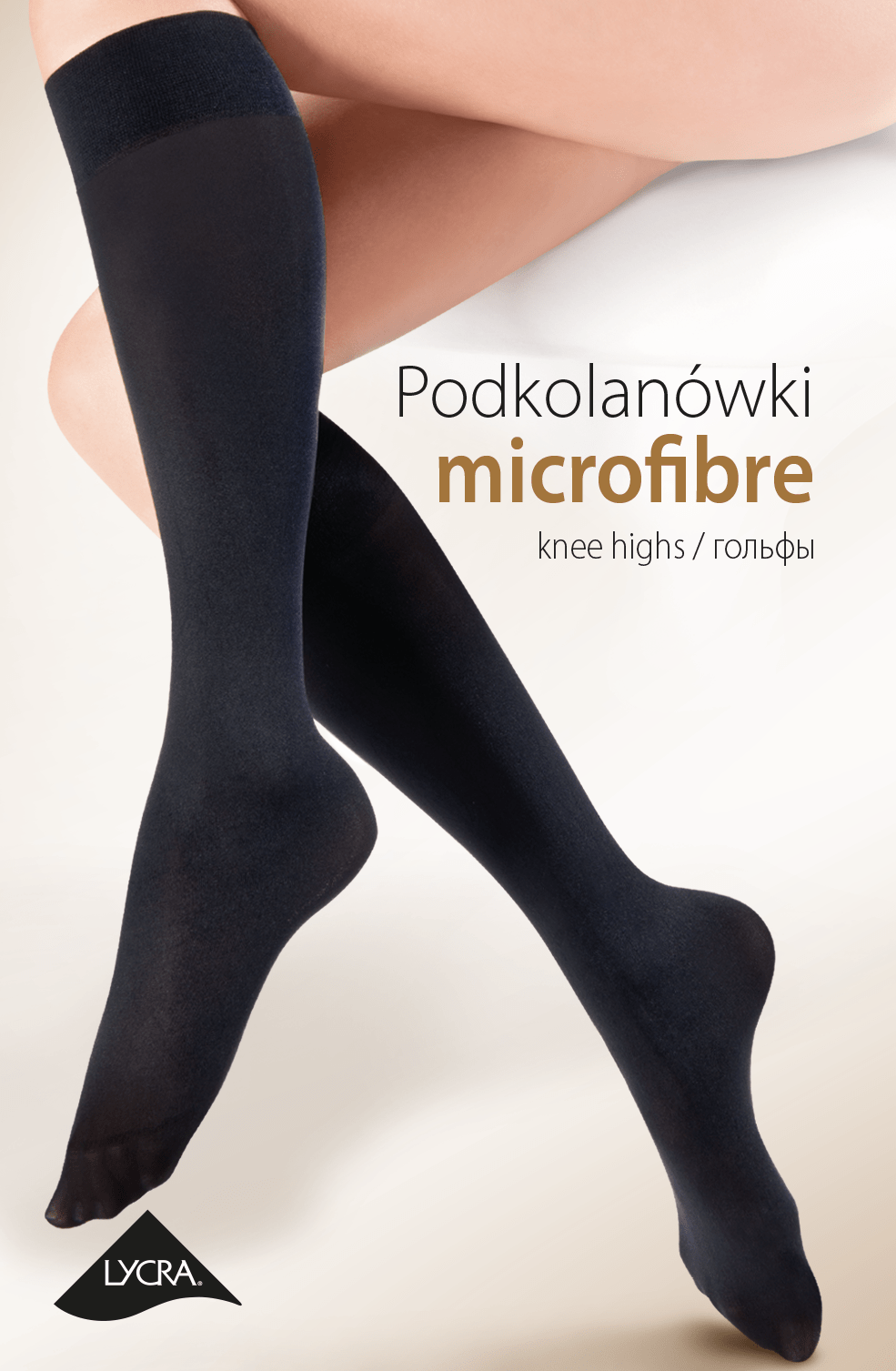 Gabriella Black Microfibre Knee Highs with Reinforced Toes and Comfortable Band