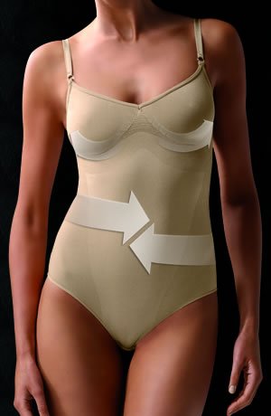 Control Body Shaping Skin with Firm Compression and Adjustable Straps