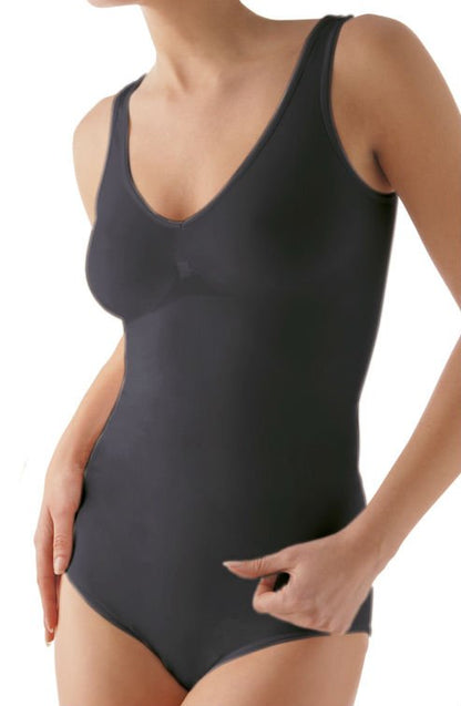 Control Body Nero Modellante con Supporto Schiena e Spalline Larghe