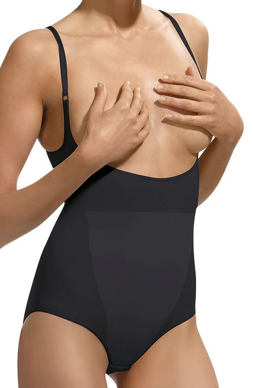 Control Body Open Bust Shaping Body Nero – Firm Compression Waist, Hip, and Tummy Shaper with Back Support and Anti-Bacterial Gusset