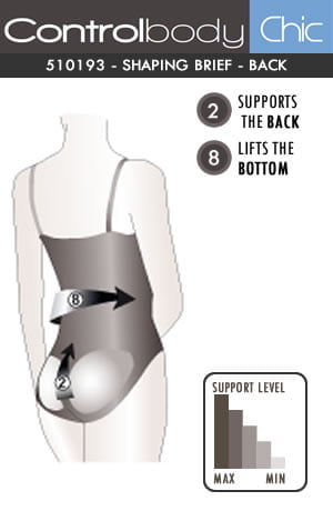 Control Body Nero Shaping Body with Adjustable Straps and Firm Compression