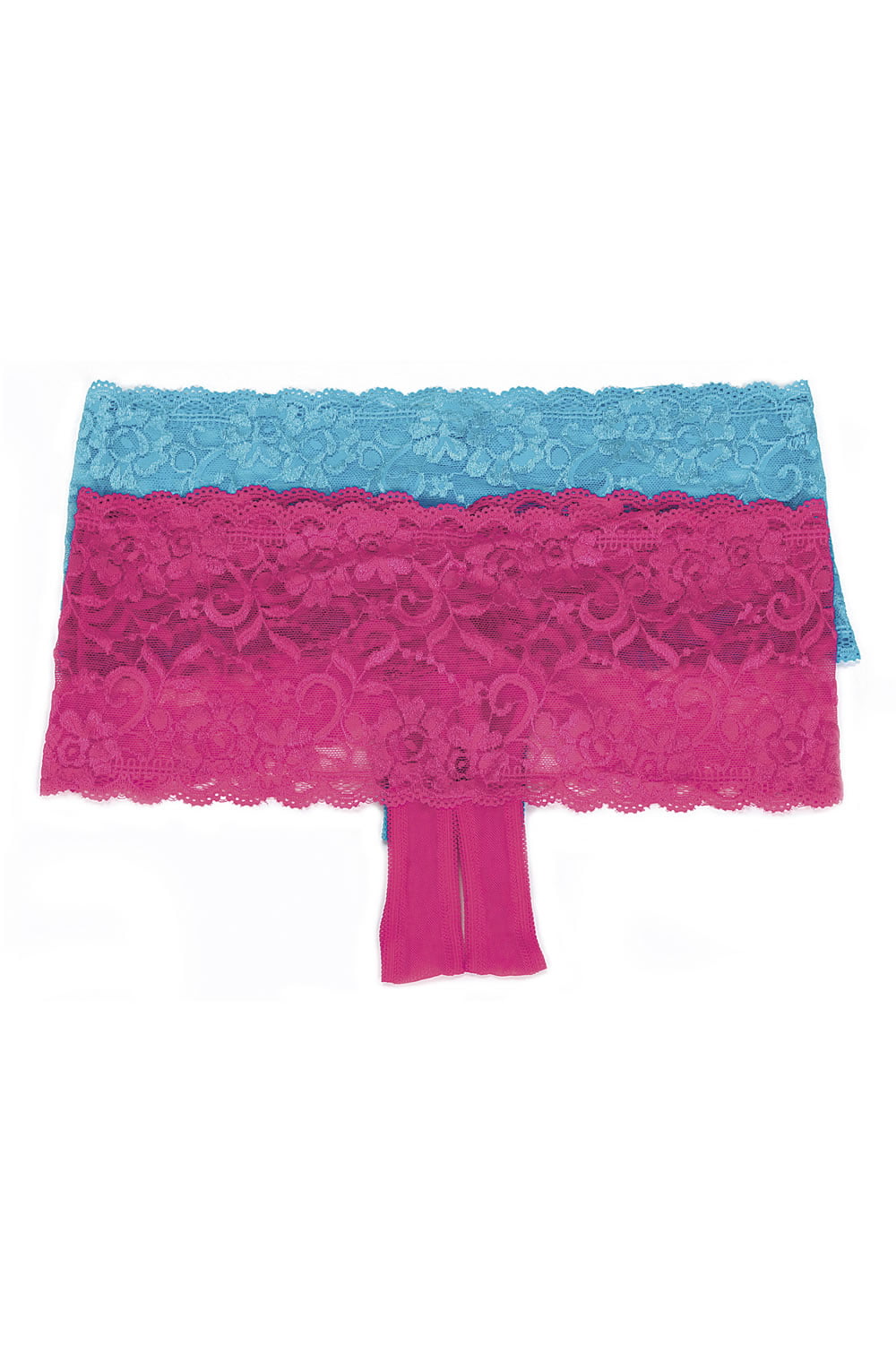 Shirley of Hollywood Stretch Lace Turquoise Boyshort Underwear