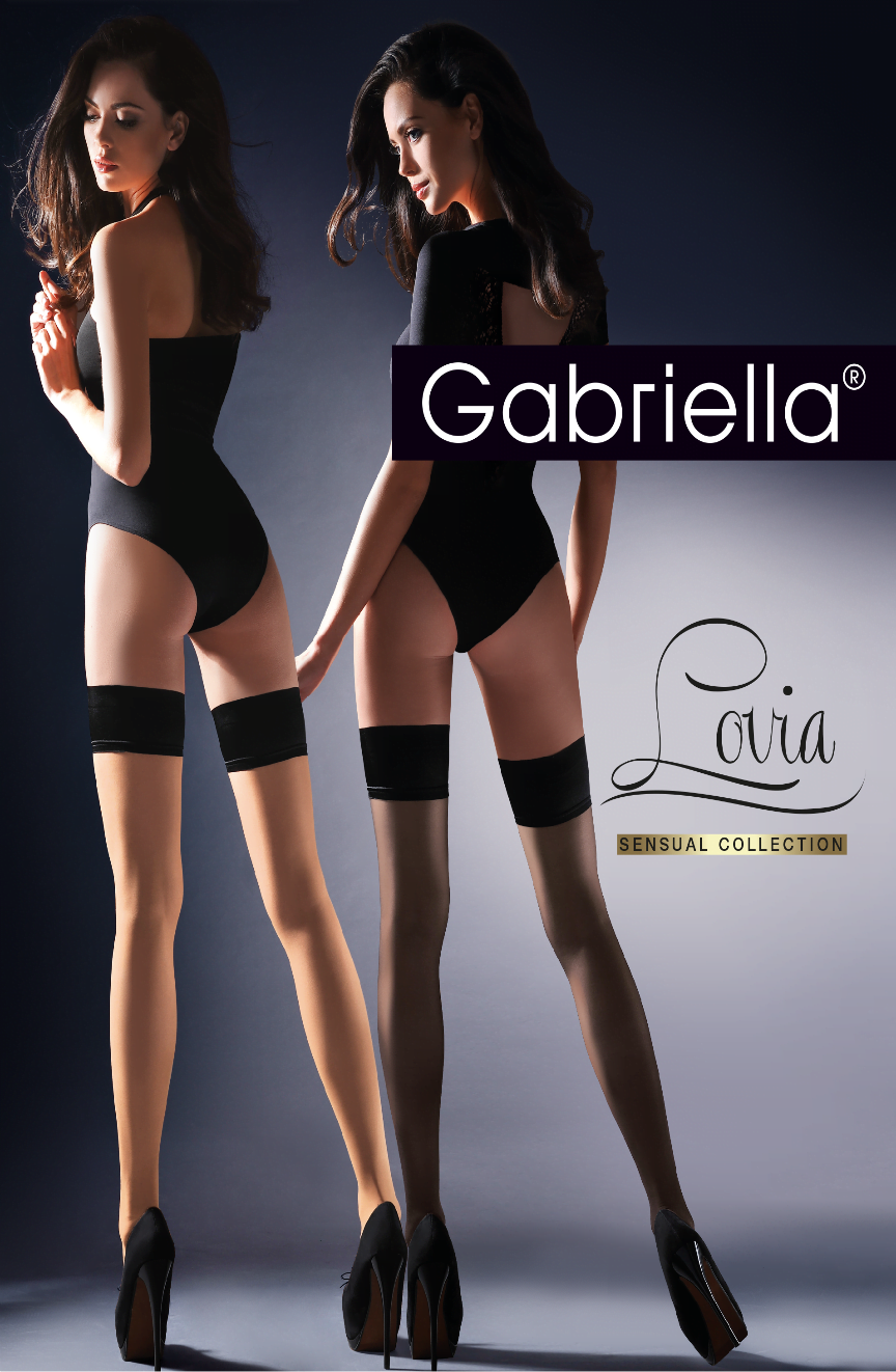 Gabriella Calze Lovia Beige Hold-Up Stockings with Silicone Strip