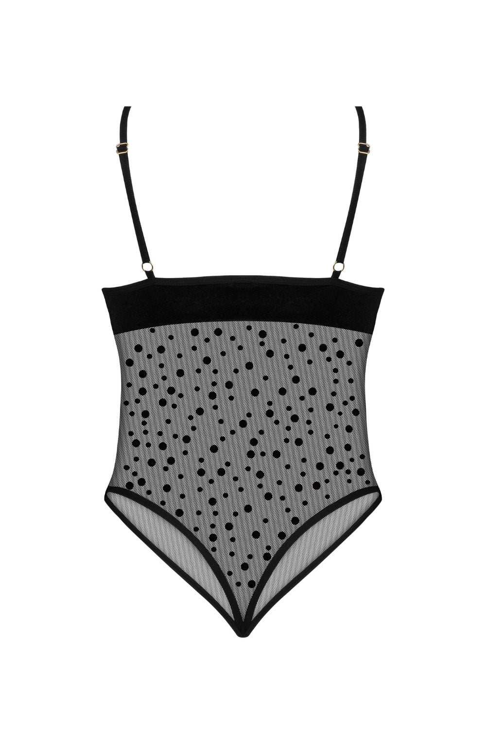 Beauty Night Amalia lightweight mesh Mesh Bodysuit with Cutouts and Adjustable Straps