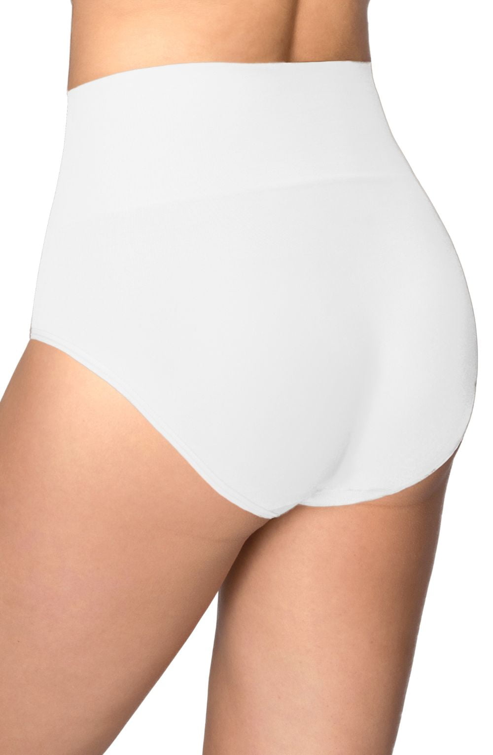 Control Body Seamless Tummy Control Brief Bianco Italian-Made Culotte Midi