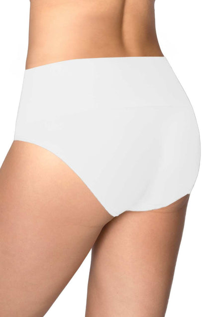 Control Body Seamless Italian-Made Tummy Control Midi Brief Bianco