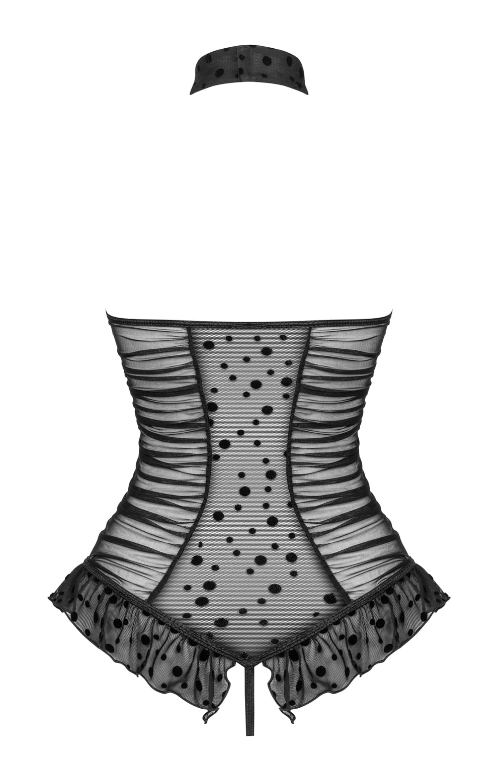 Beauty Night Carlotta Lace Body with Ribbon Lace-Up and Polka Dot Tulle