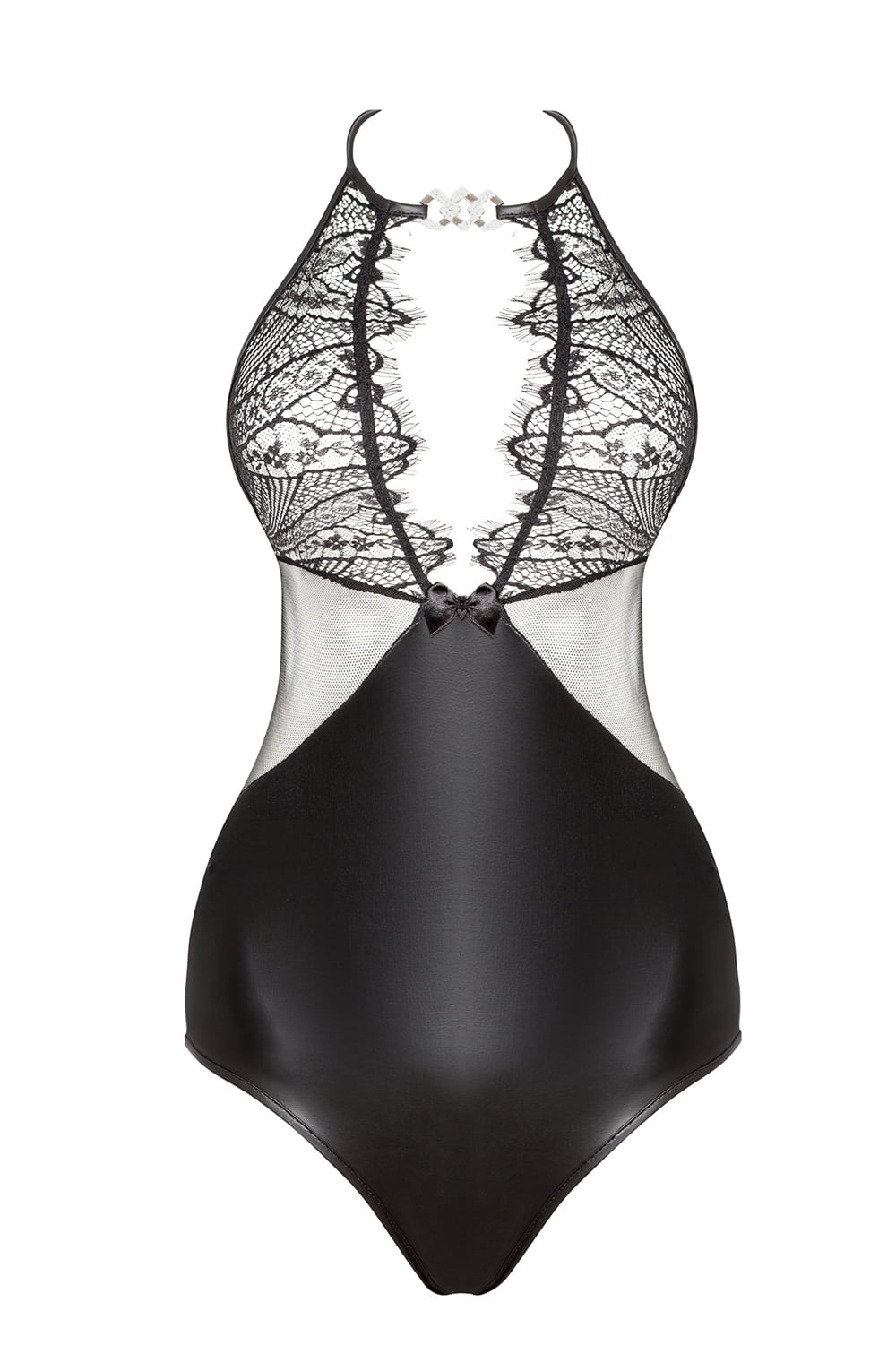 Beauty Night Delilah Lace Body Lace Halter Neck with Sparkly Buckle Nightwear