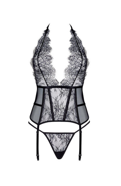 Beauty Night Estera Lace Corset Set with waist detail Belts and Matching Matching Brief