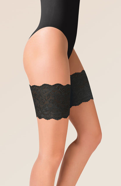 Gabriella Black Lace Thigh Band Self-Supporting Anti-Chafing Comfort