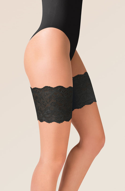 Gabriella Black Lace Thigh Band Self-Supporting Anti-Chafing Comfort