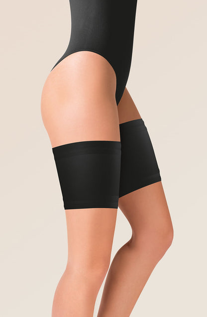 Gabriella Black Satin Thigh Band Self-Supporting Anti-Chafing Band