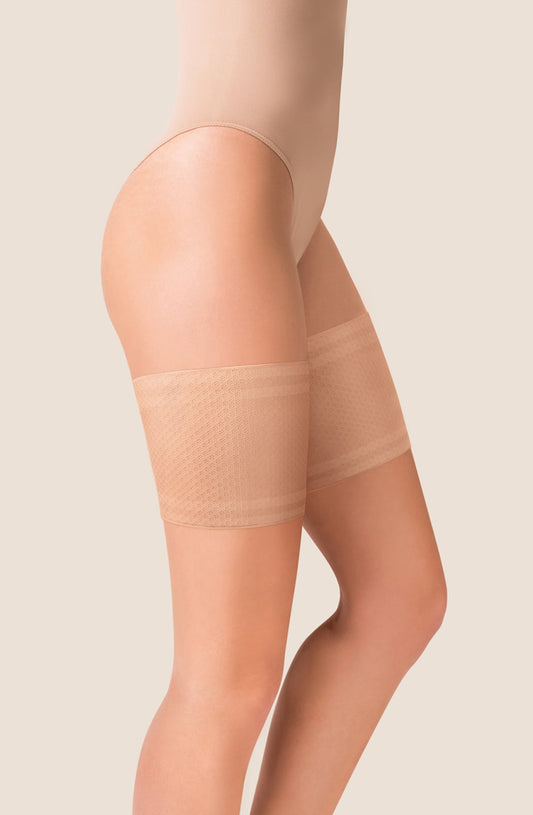 Gabriella Beige Mesh Thigh Band – Breathable Self-Supporting Anti-Chafing Band