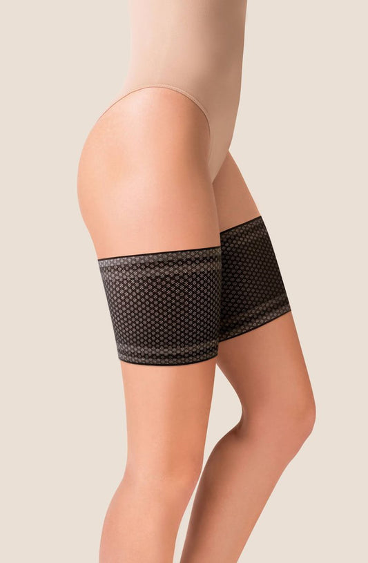 Gabriella Black Breathable Mesh Thigh Band Self-Supporting Anti-Chafing Accessory