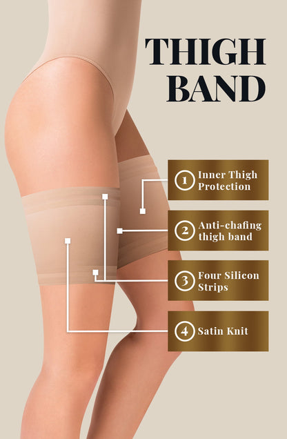 Gabriella Beige Satin Thigh Band Self-Supporting Anti-Chafing Accessory