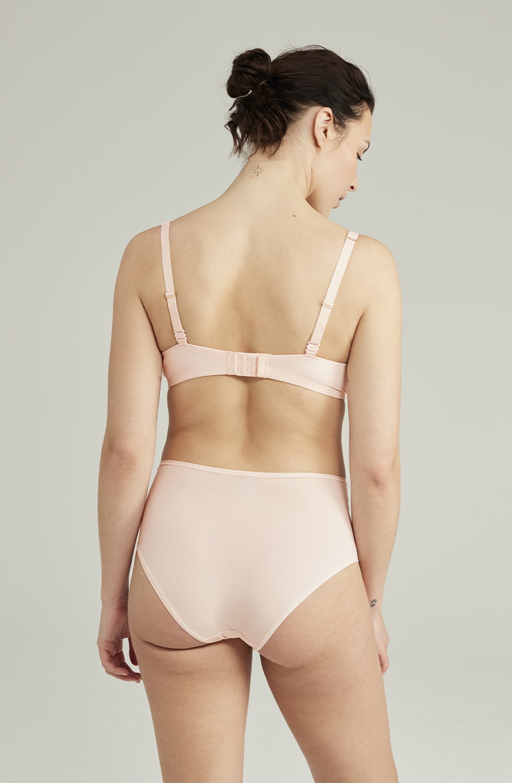 Second Skin High Waist Stretch Brief Blush Pink Seamless Smoothing Underwear