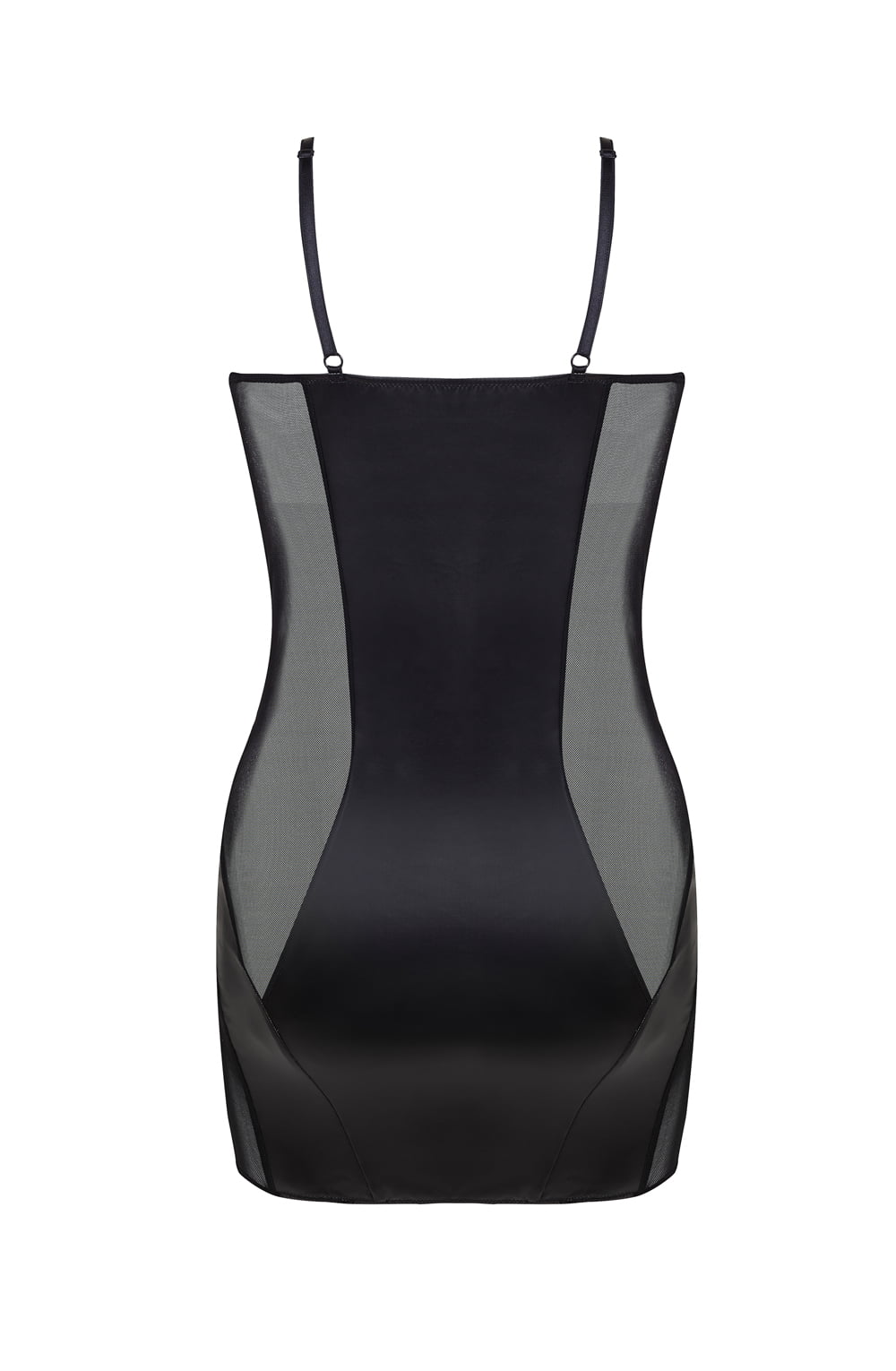 Beauty Night Kayla Mesh Wet-Look Mini Dress in Box