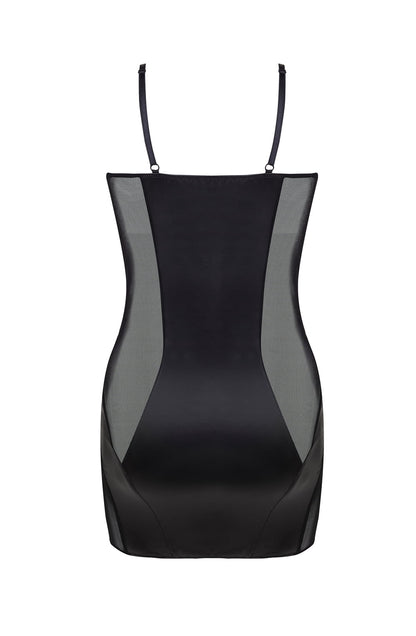 Beauty Night Kayla Mesh Wet-Look Mini Dress in Box
