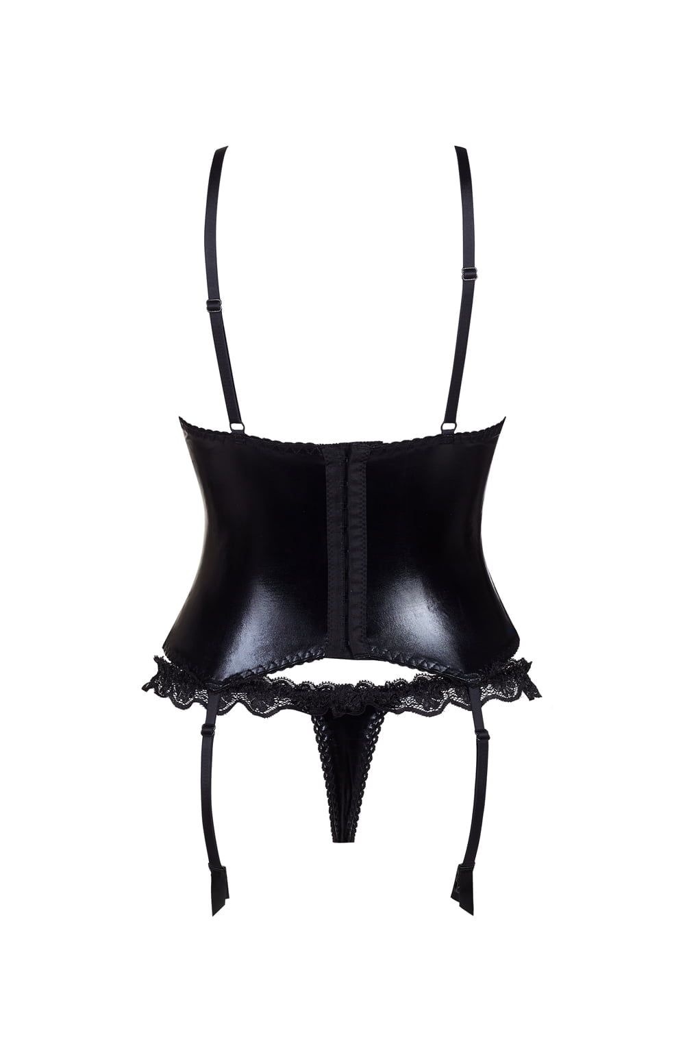 Beauty Night Lauren Lace Corset Set with Matching Brief and Storage Pouch