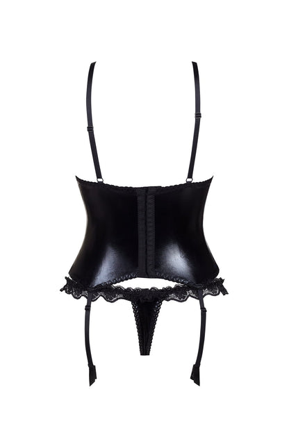 Beauty Night Lauren Lace Corset Set with Matching Brief and Storage Pouch
