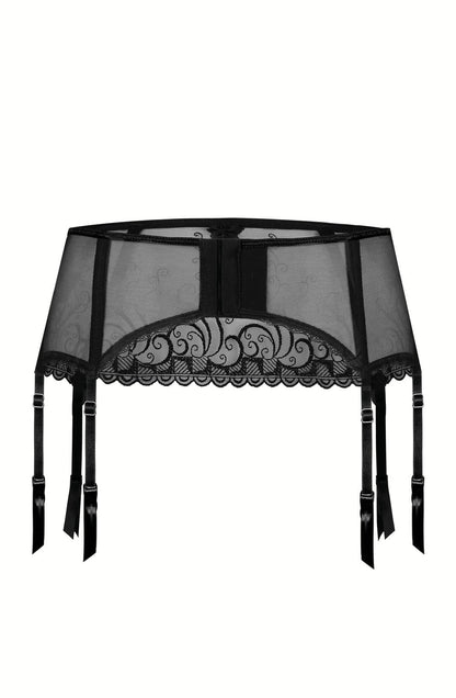 Roza Anuk Black Embroidered waist detail Belt with Adjustable Straps for Women