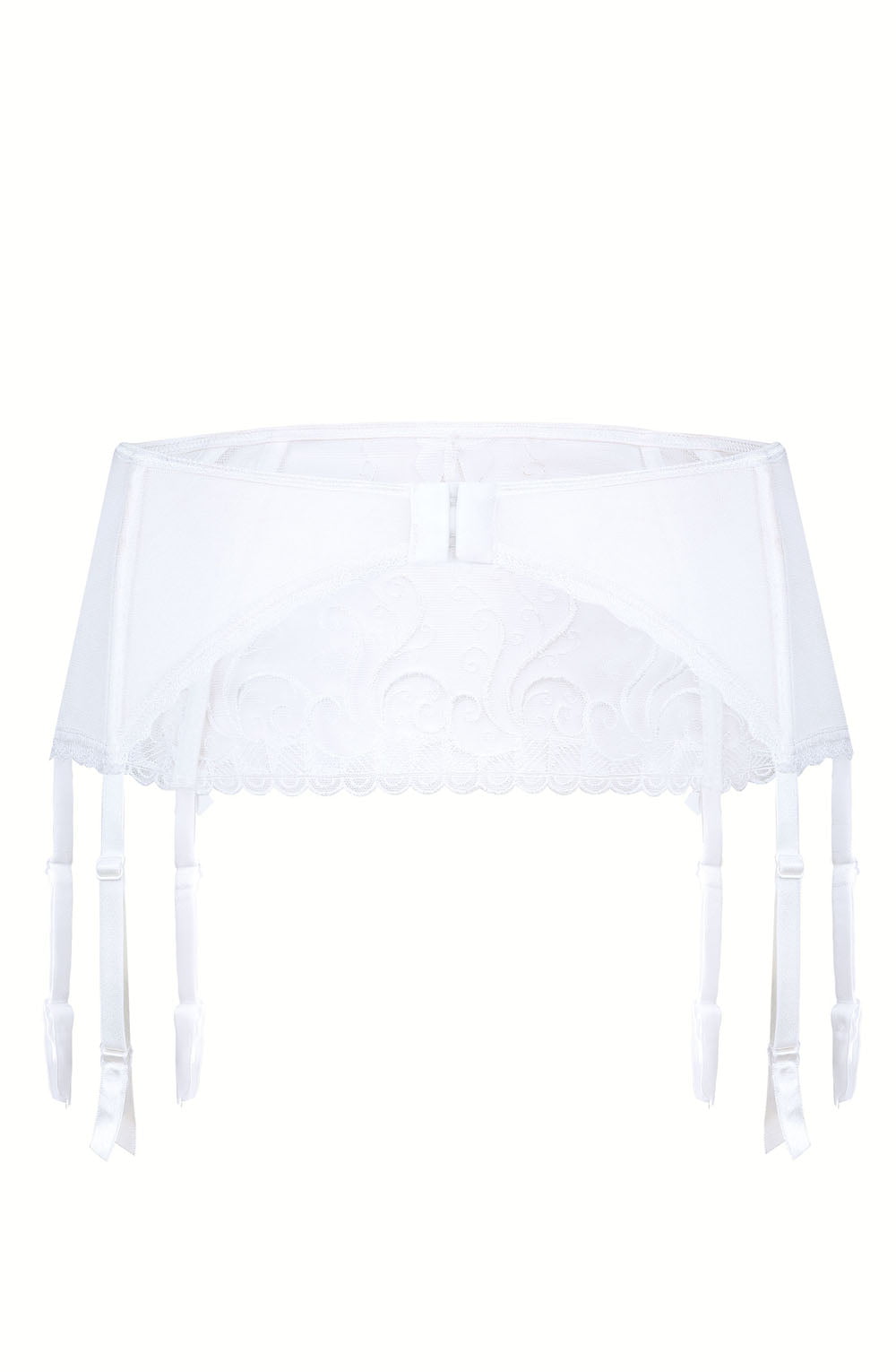 Roza Anuk White Embroidered waist detail Belt with Adjustable Straps and Jewel Detail
