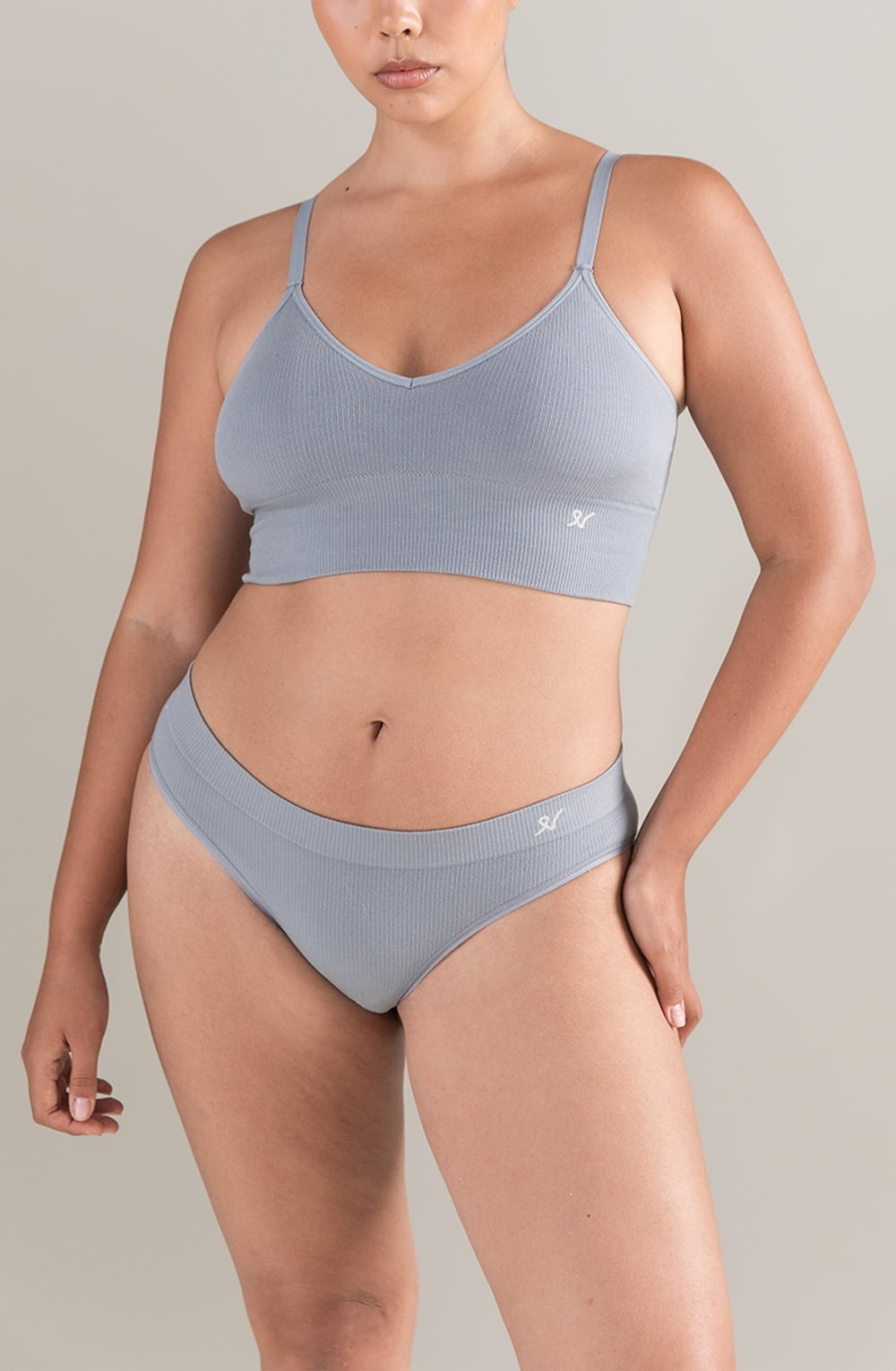 TENCEL™ High Leg Brief Storm Grey Sustainable Seamless Underwear