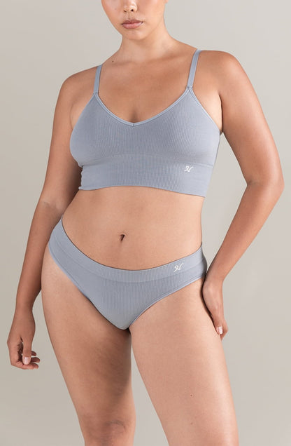 TENCEL™ High Leg Brief Storm Grey Sustainable Seamless Underwear
