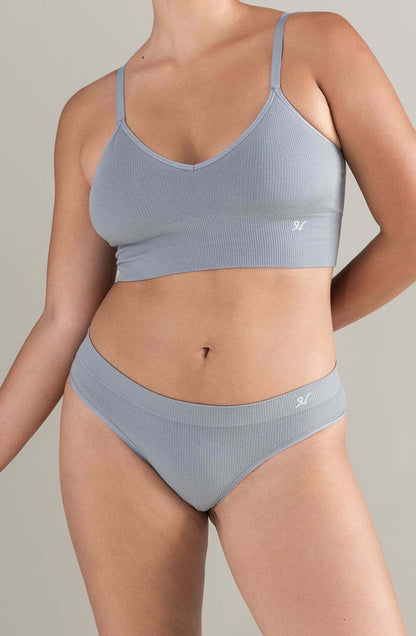 TENCEL™ High Leg Brief Storm Grey Sustainable Seamless Underwear