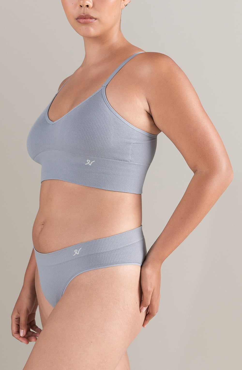 TENCEL™ High Leg Brief Storm Grey Sustainable Seamless Underwear